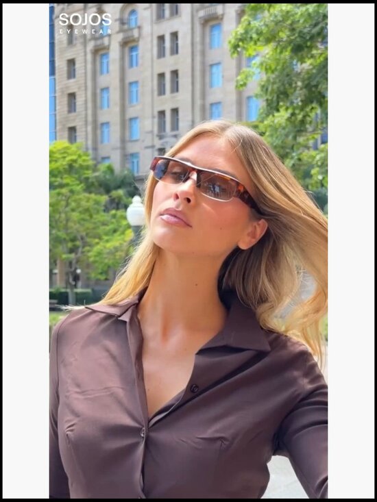 Retro Rectangle Sunglasses Lightweight Plastic UV400 Protection main image 5